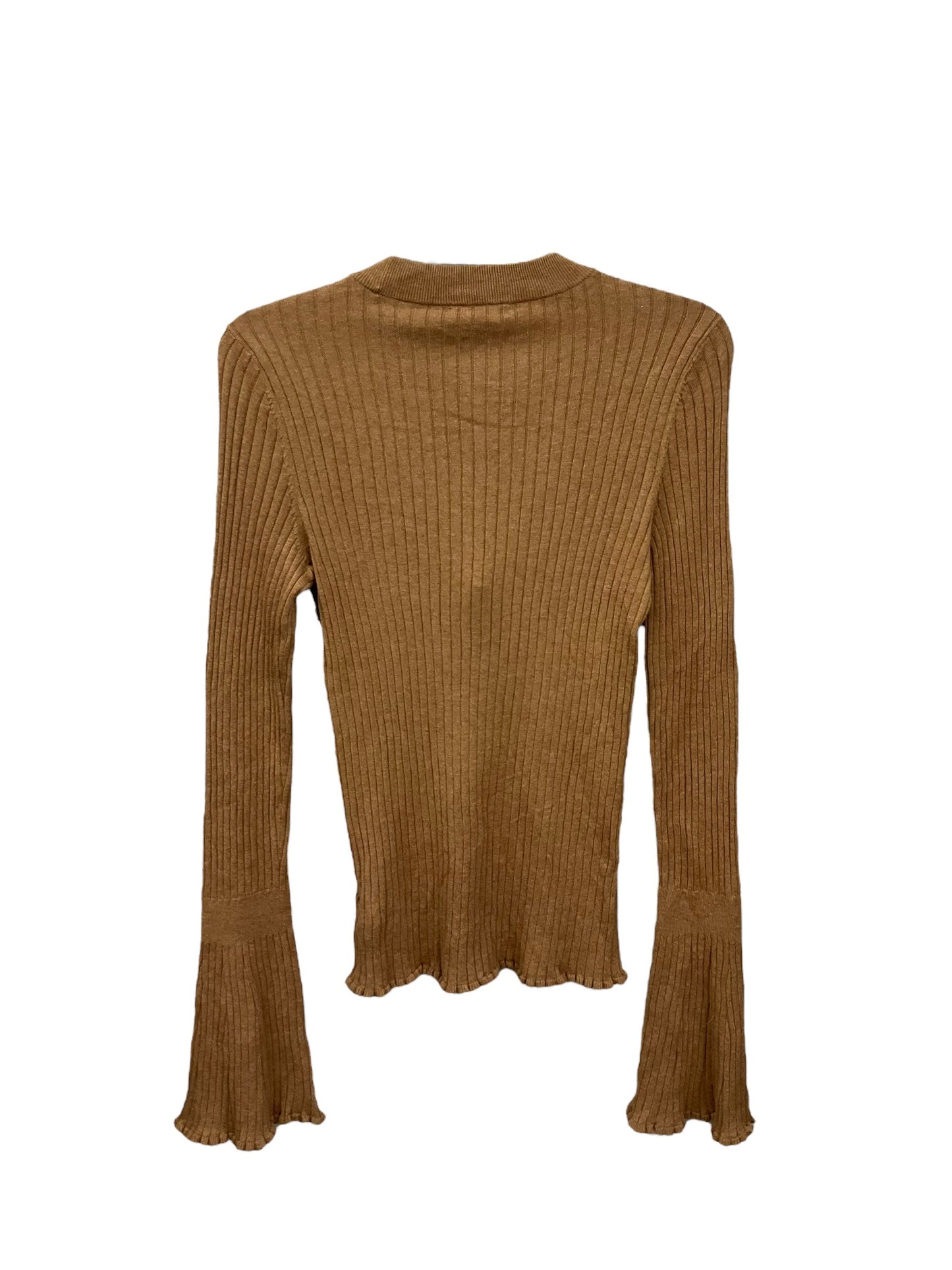 Top Long Sleeve By Paige In Brown, Size: S