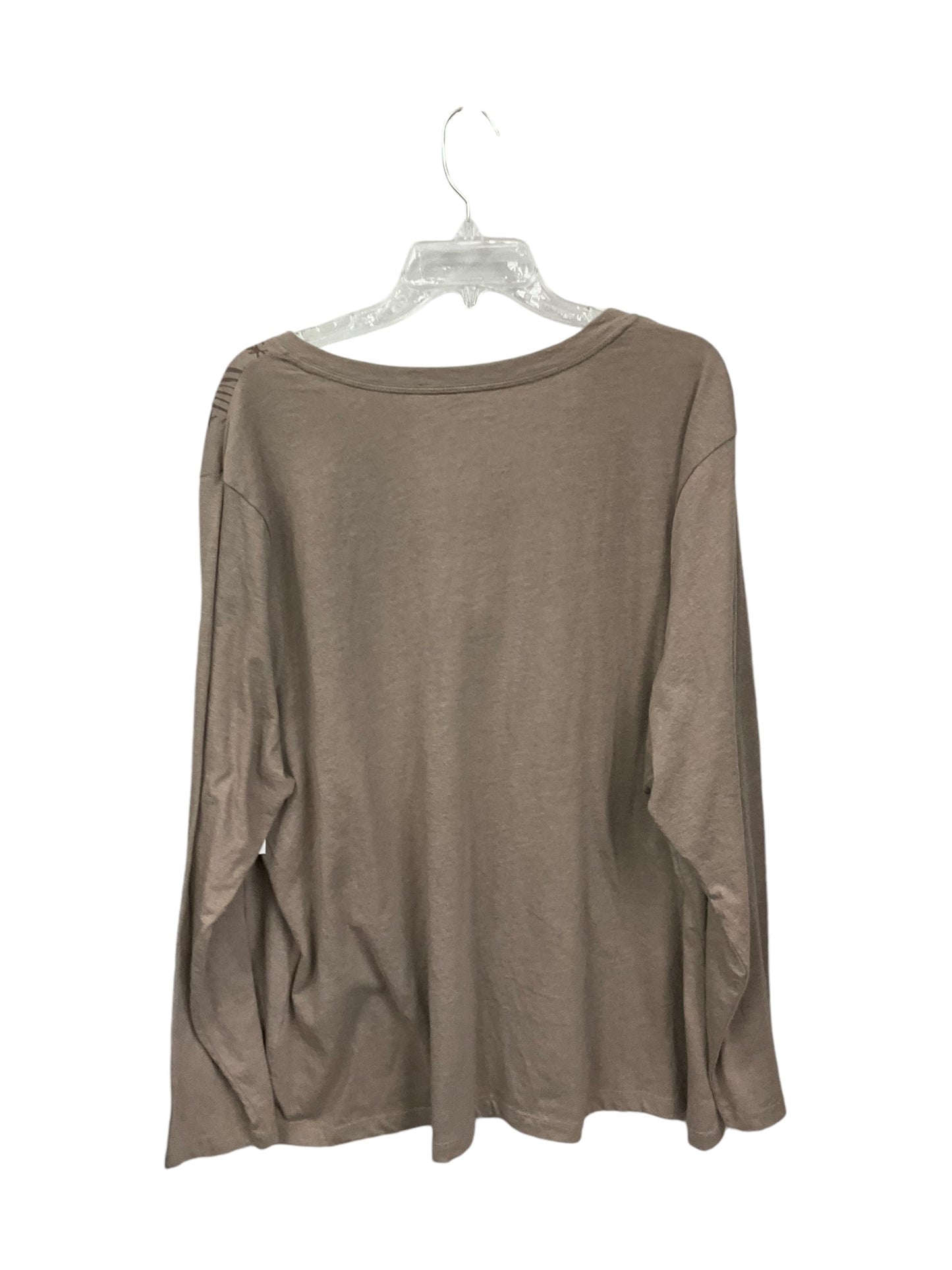 Top Long Sleeve By Sonoma In Brown, Size: 3x