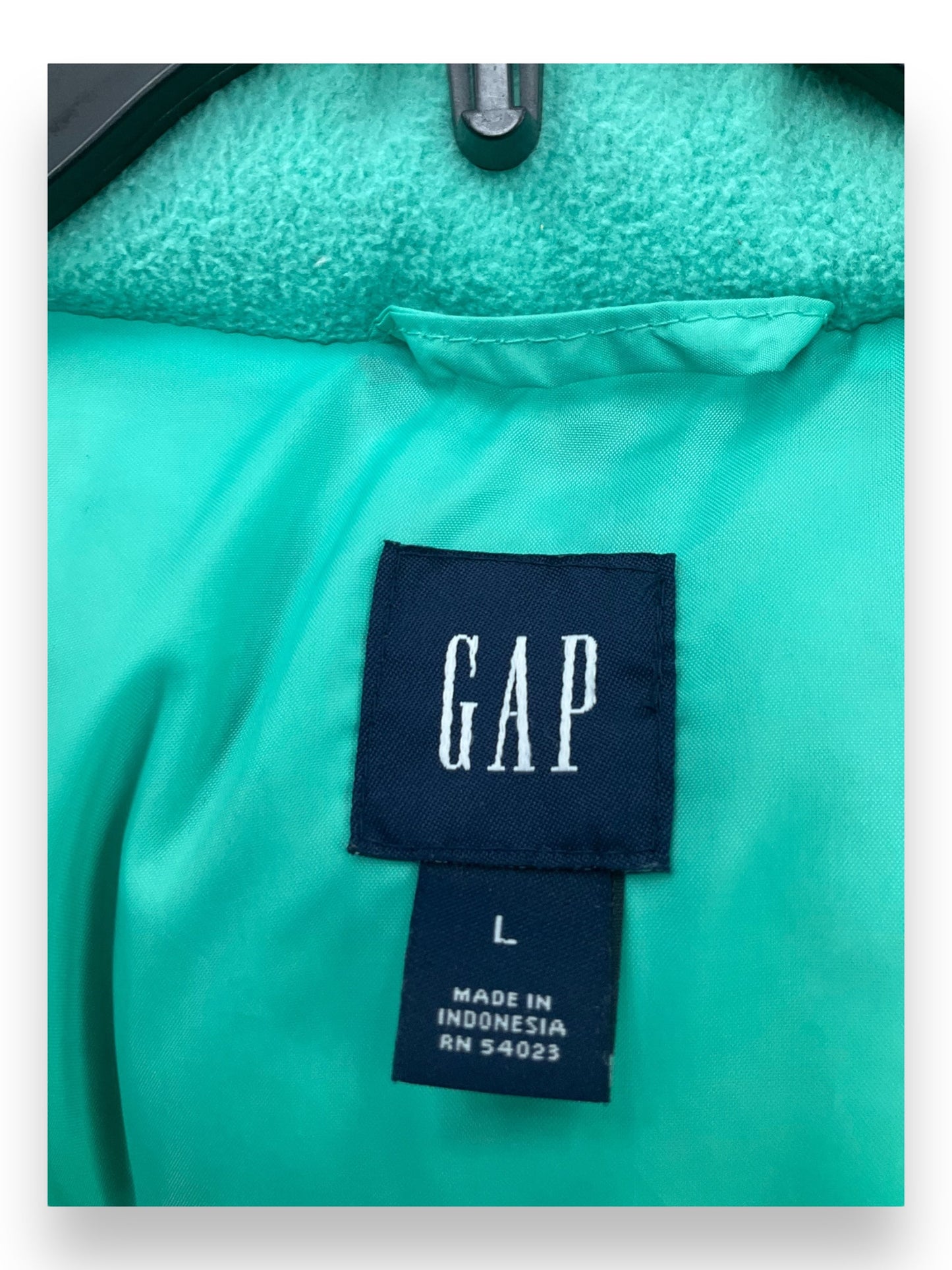 Vest Puffer & Quilted By Gap In Aqua, Size: L