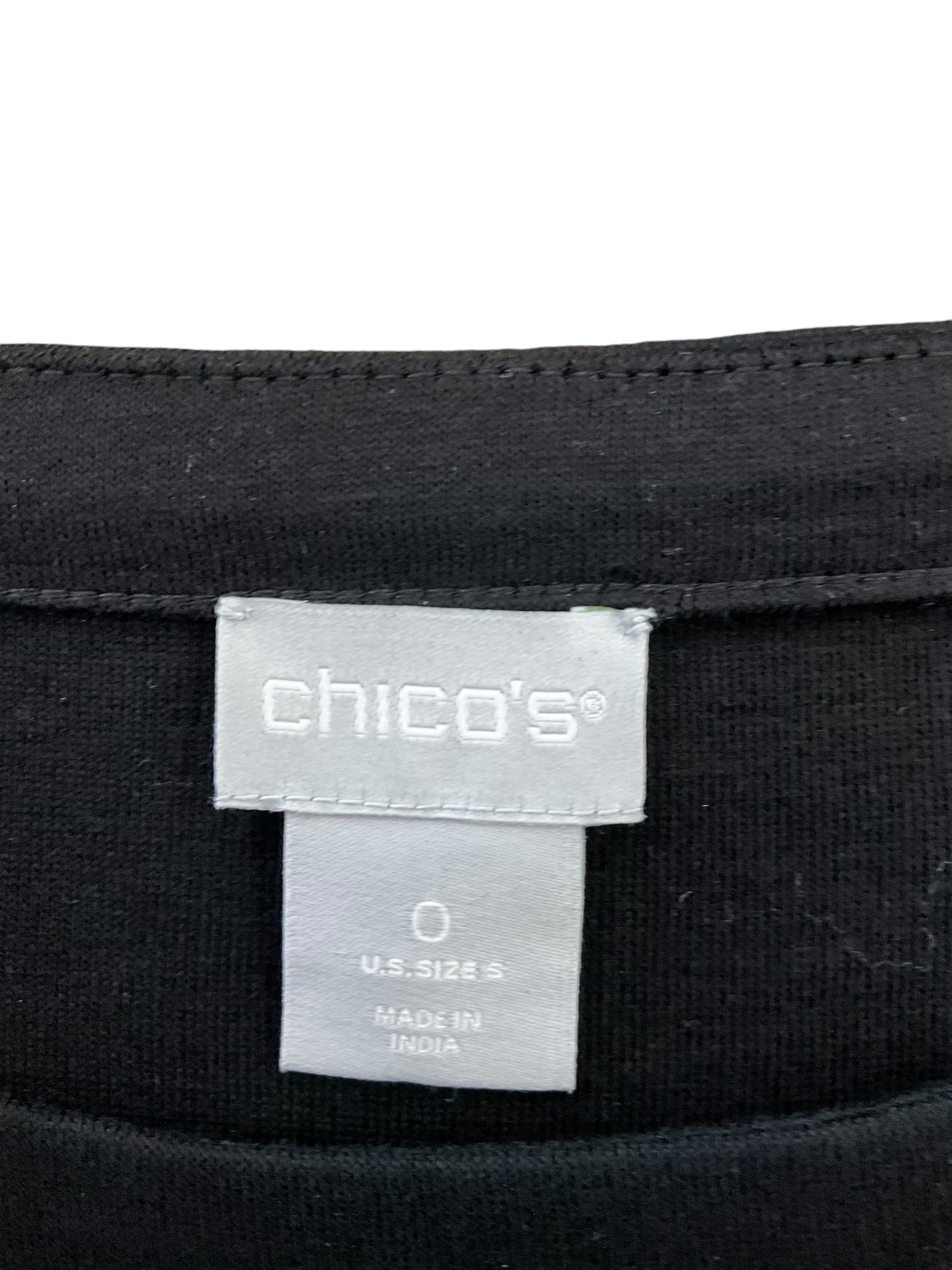 Top Long Sleeve By Chicos In Black, Size: S