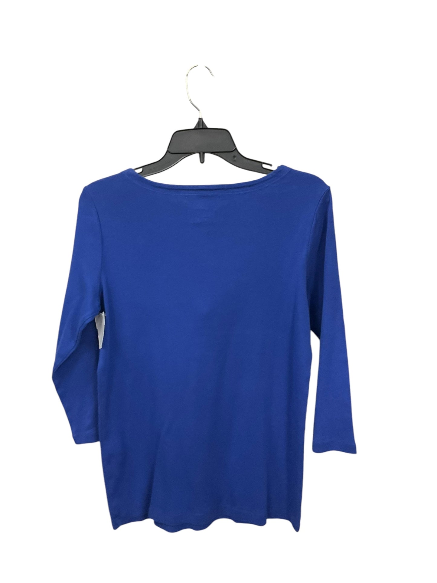 Top 3/4 Sleeve By Chicos In Blue, Size: M