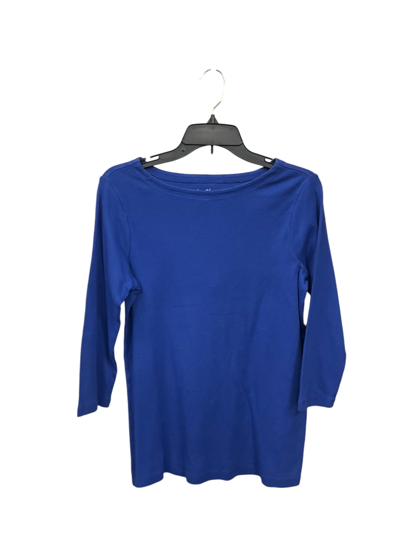 Top 3/4 Sleeve By Chicos In Blue, Size: M