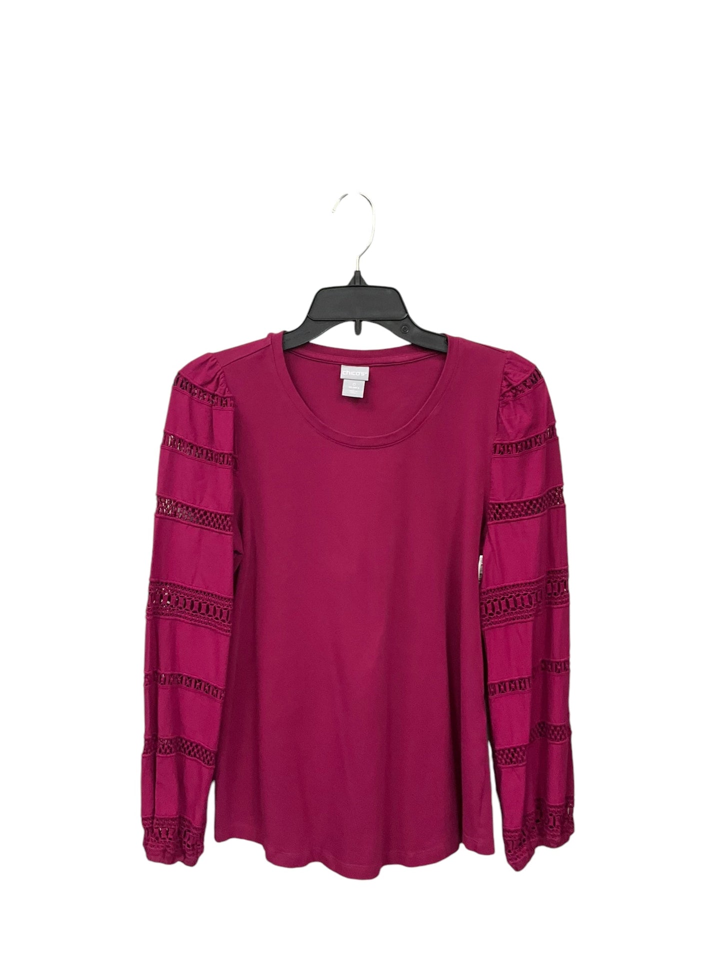 Top Long Sleeve By Chicos In Pink, Size: S