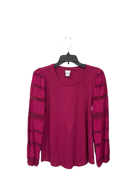 Top Long Sleeve By Chicos In Pink, Size: S