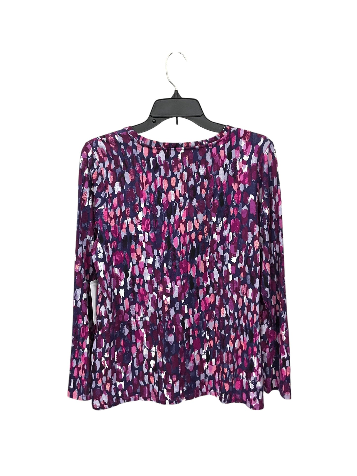 Top Long Sleeve By Chicos In Multi-colored, Size: M