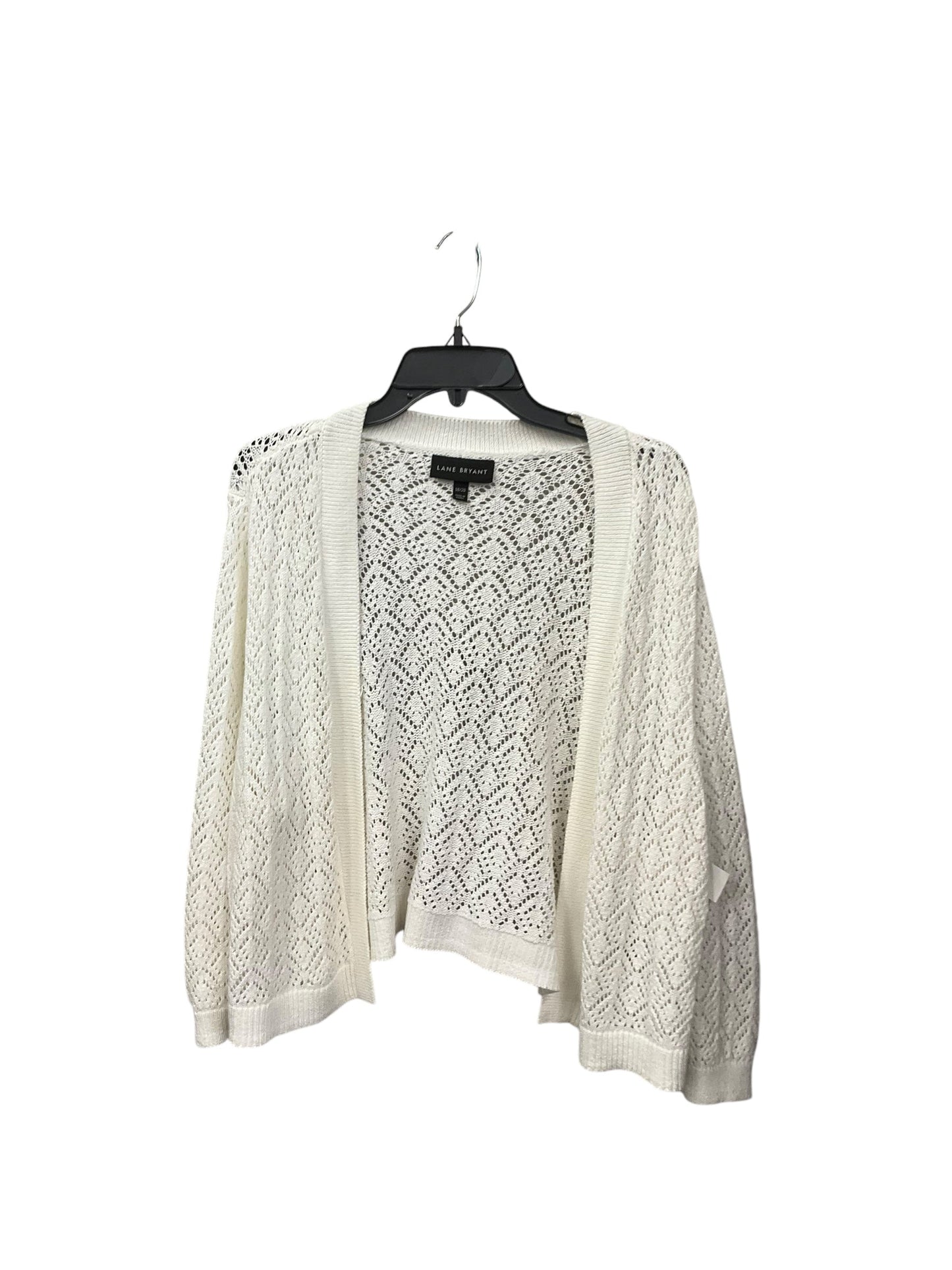 Cardigan By Lane Bryant In Ivory, Size: 1x