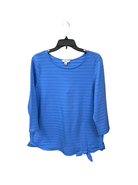 Top 3/4 Sleeve By Croft And Barrow In Blue, Size: L