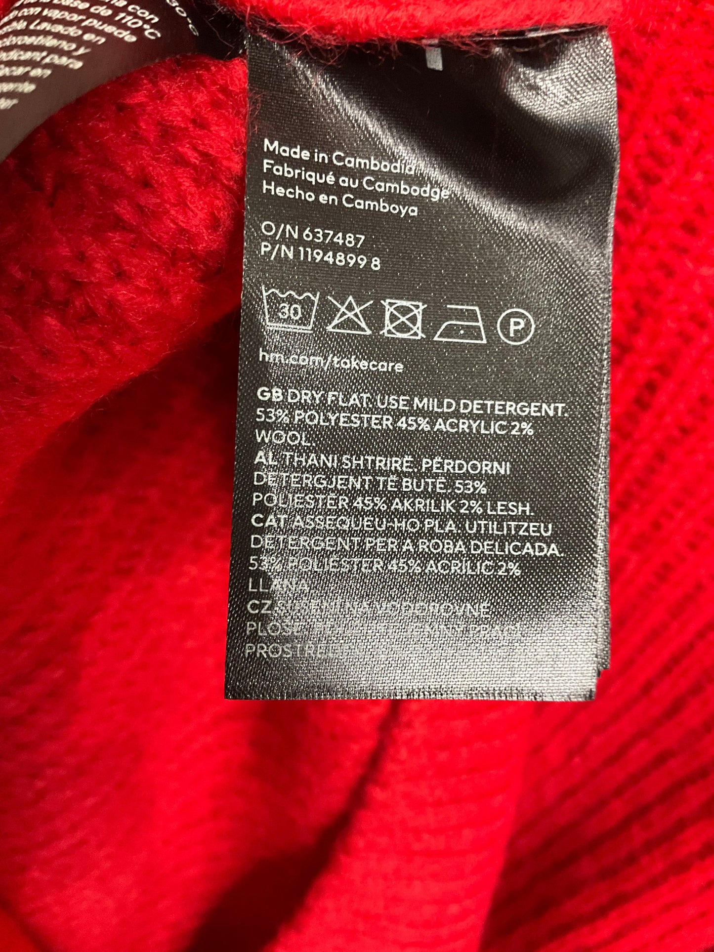 Sweater By H&m In Red, Size: M