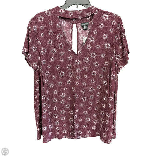 Top Short Sleeve By Torrid In Purple, Size: M