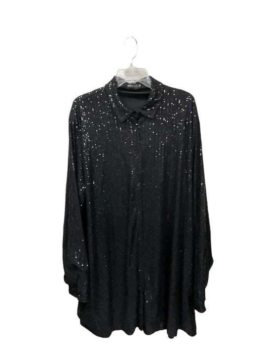 Blouse Long Sleeve By Torrid In Black, Size: 4x