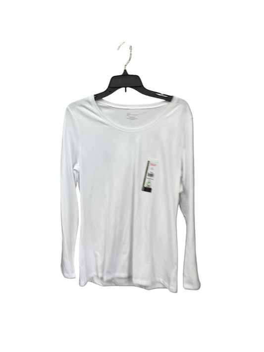 Top Long Sleeve Basic By No Boundaries In White, Size: Xl