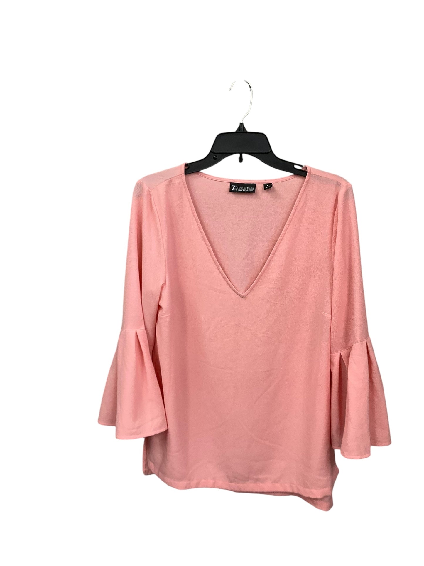 Top Long Sleeve By New York And Co In Peach, Size: M