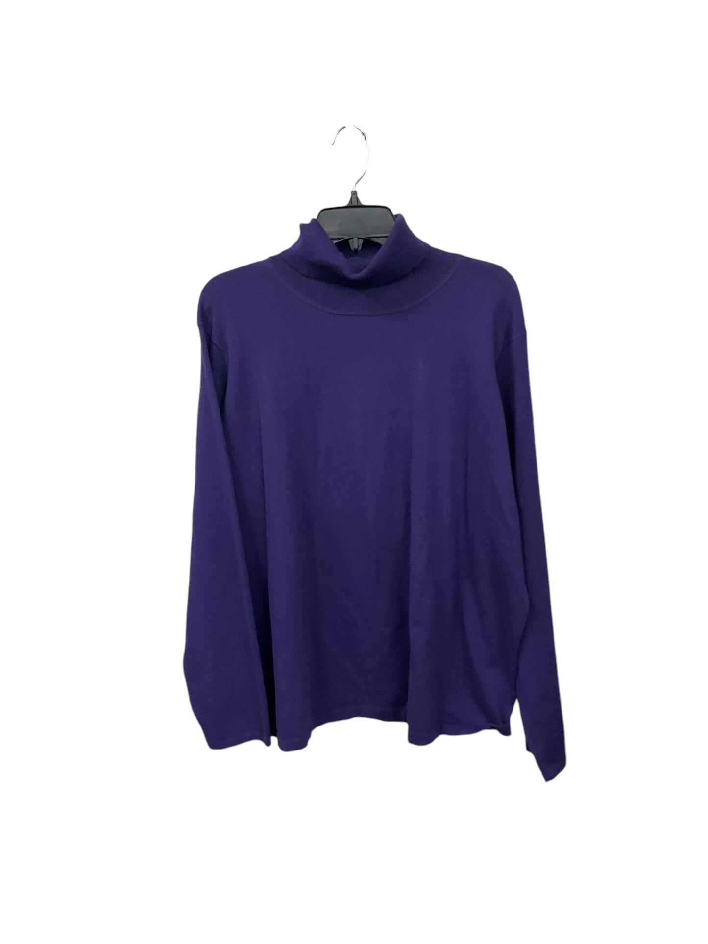 Top Long Sleeve Basic By Jones New York In Purple, Size: 3x