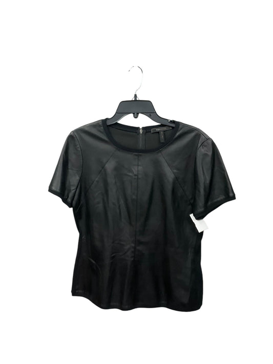 Top Short Sleeve By Bcbgmaxazria In Black, Size: L