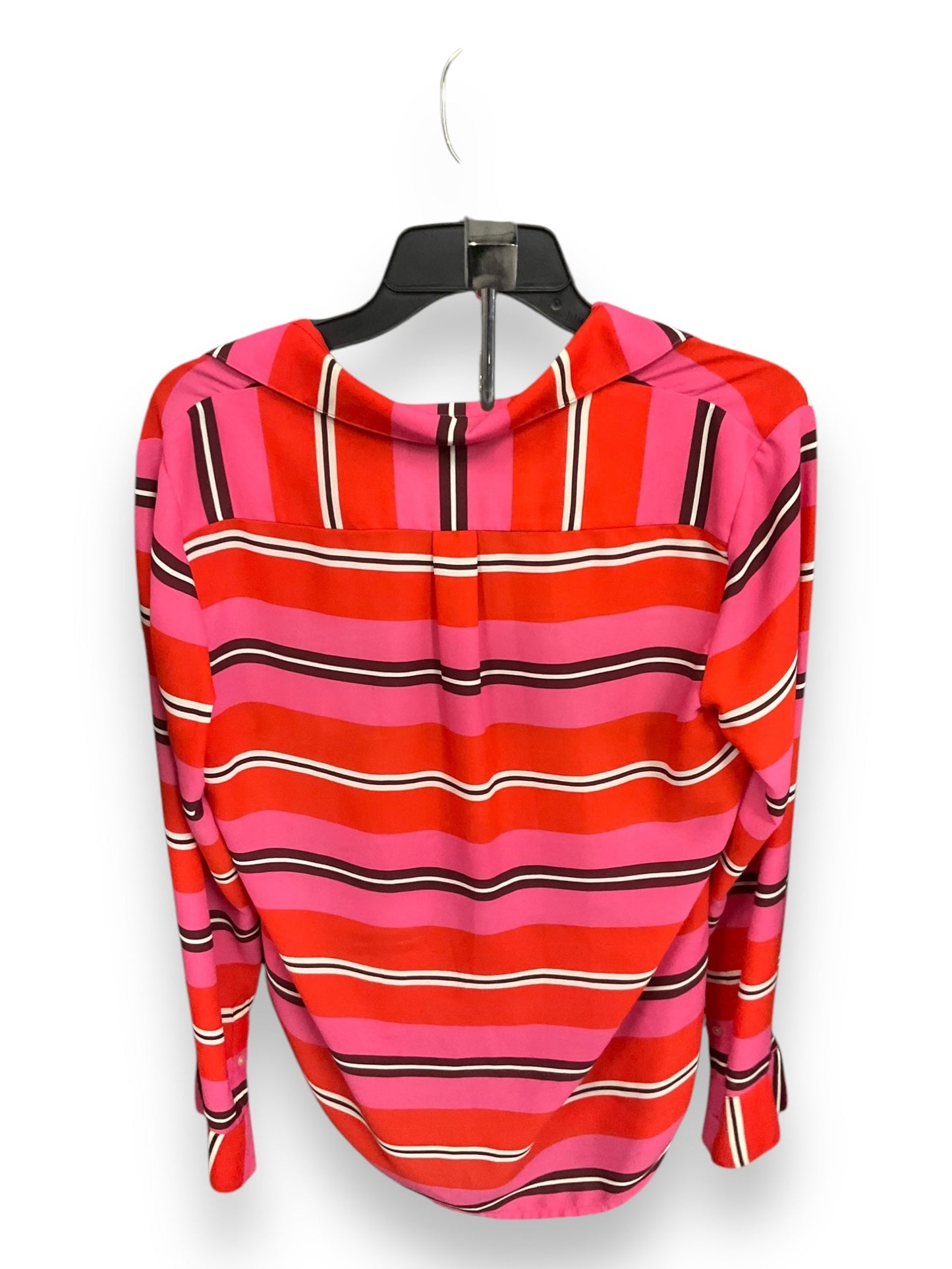 Blouse Long Sleeve By Banana Republic In Striped Pattern, Size: S