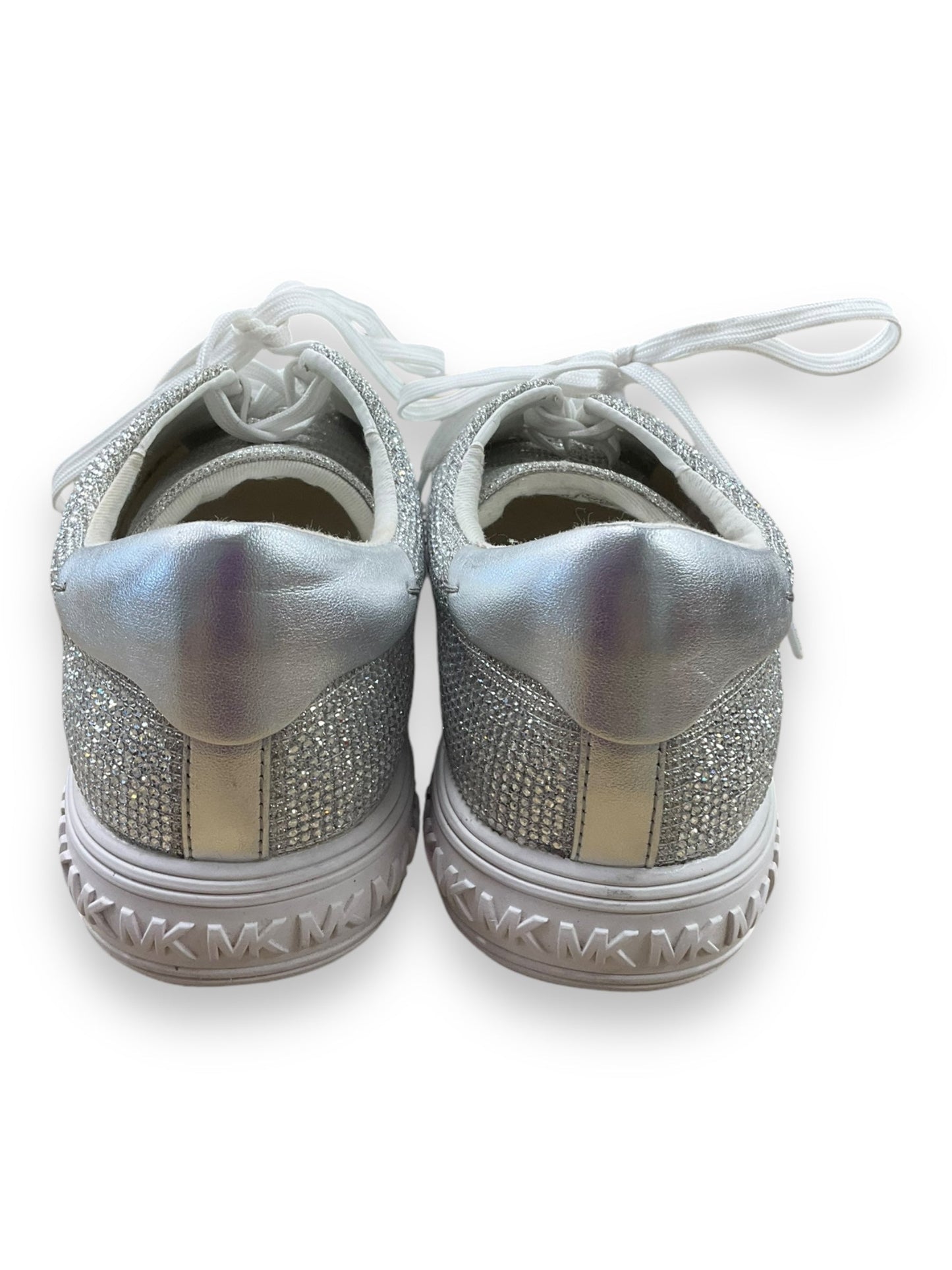 Shoes Sneakers By Michael By Michael Kors In Silver, Size: 9