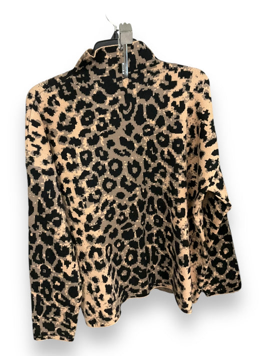 Sweater By Nicole Miller In Animal Print, Size: Xl