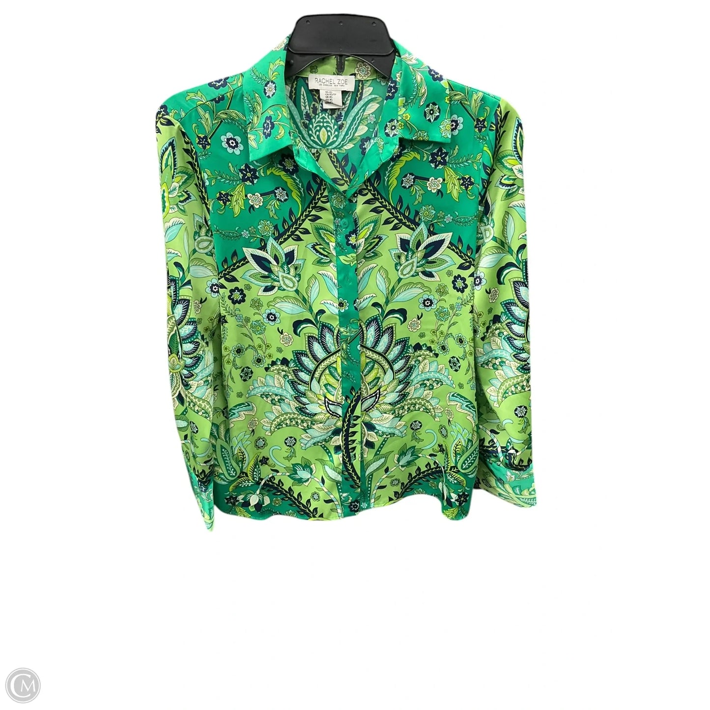 Blouse Long Sleeve By Rachel Zoe In Green, Size: Xs