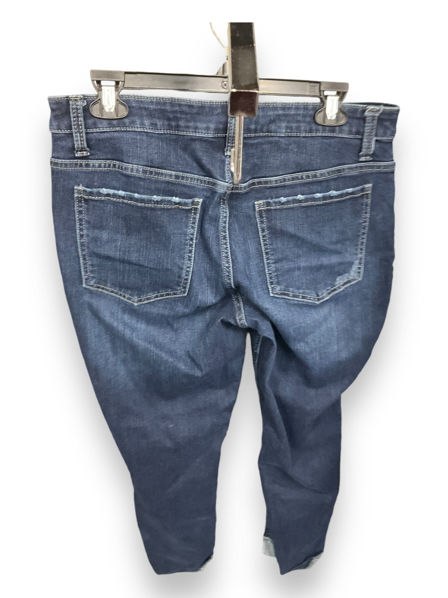 Jeans Cropped By Lee In Blue Denim, Size: 12