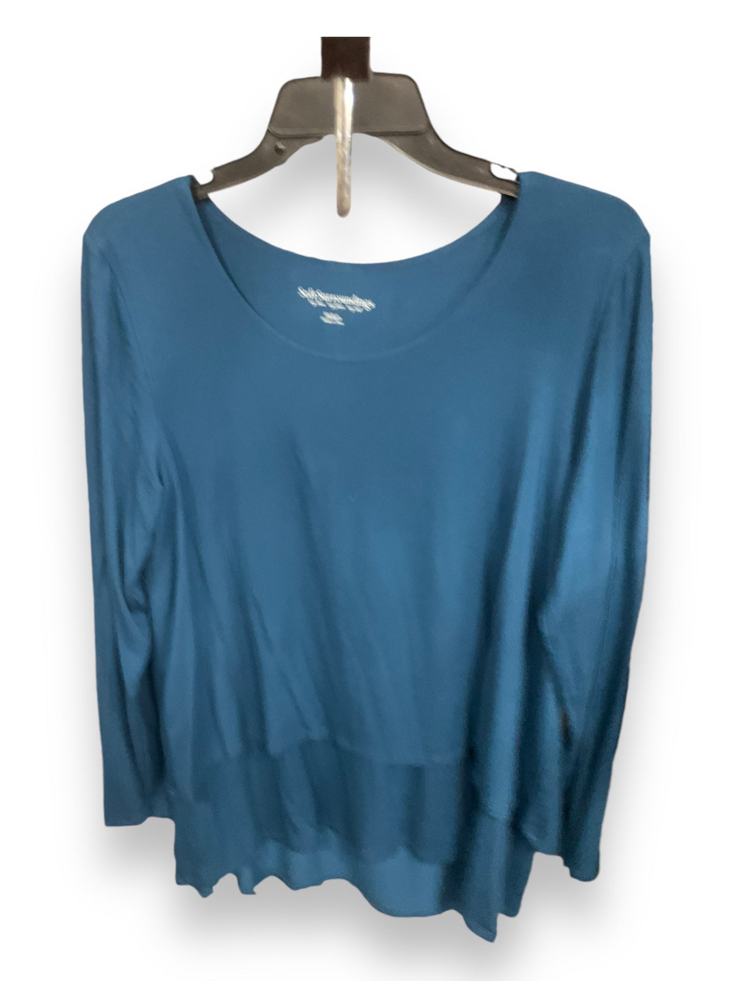 Top Long Sleeve By Soft Surroundings In Teal, Size: M