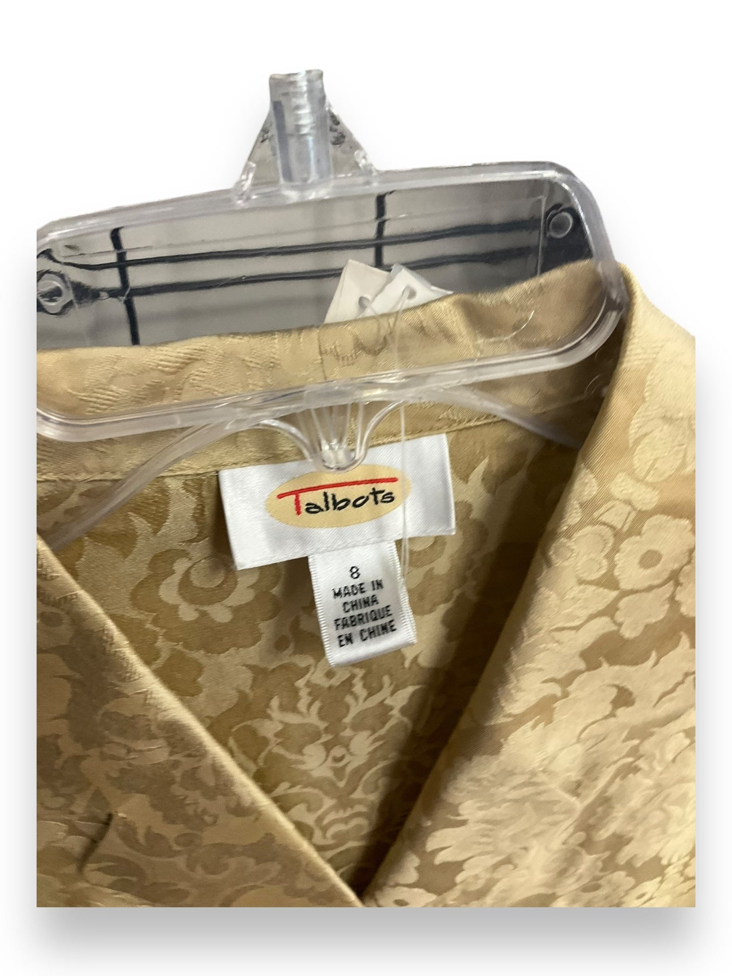 Blouse Long Sleeve By Talbots In Gold, Size: M