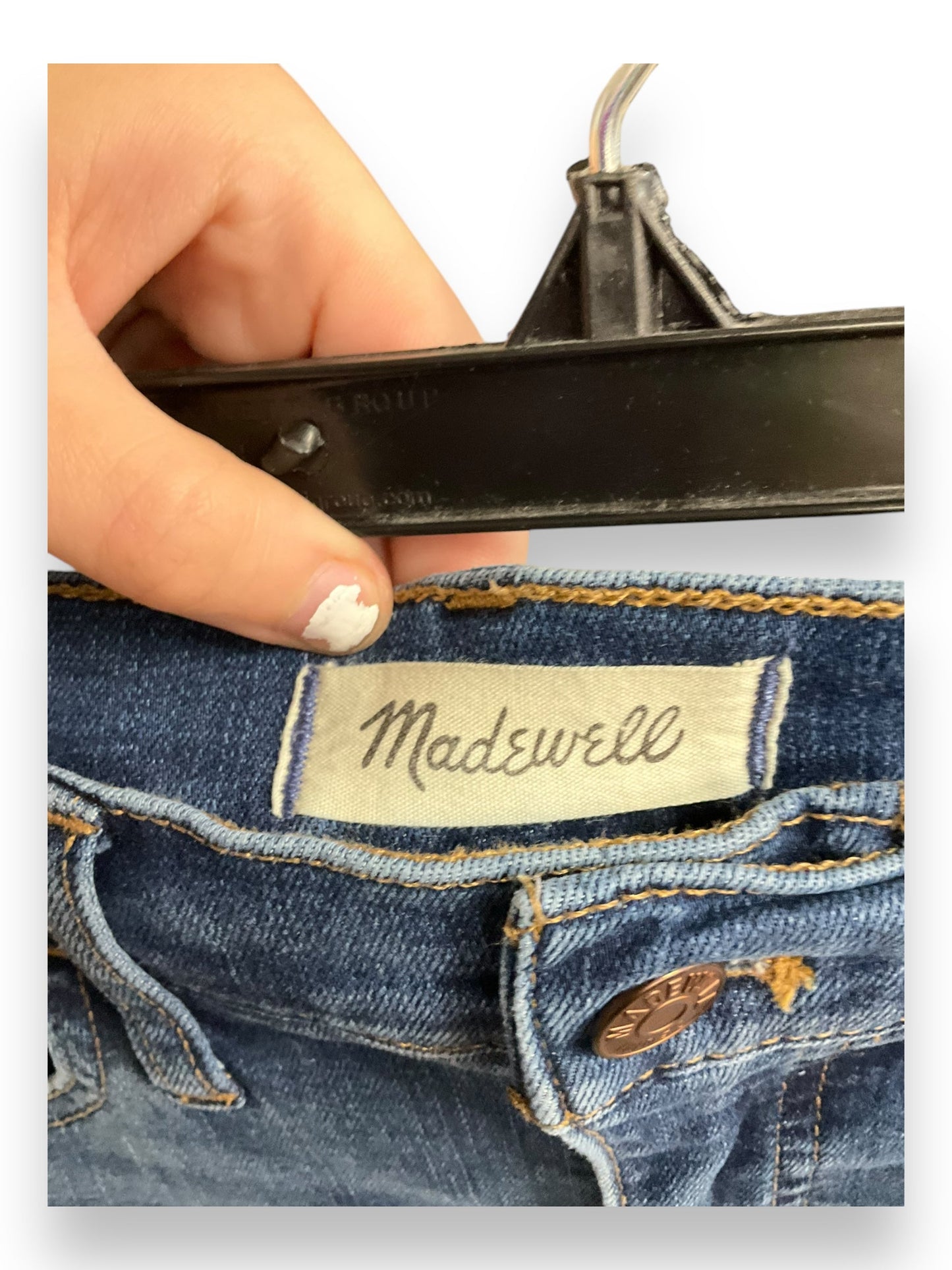 Jeans Straight By Madewell In Blue Denim, Size: 6