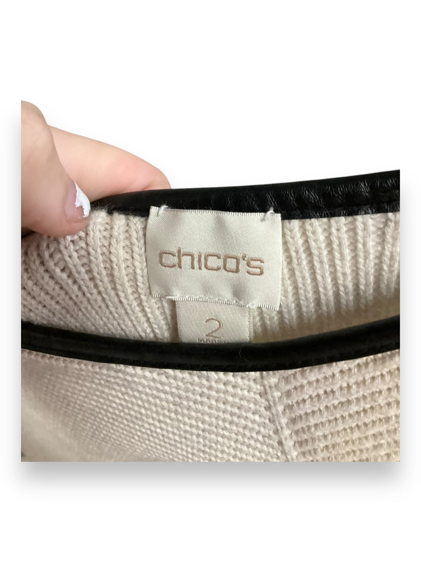 Sweater By Chicos In Beige, Size: L