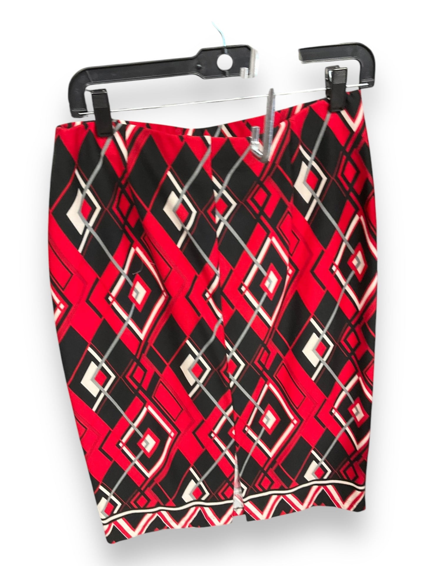 Skirt Midi By New York And Co In Black & Red, Size: S