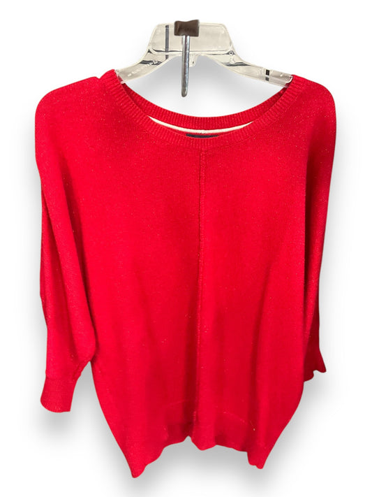 Top 3/4 Sleeve By Tommy Hilfiger In Red, Size: S