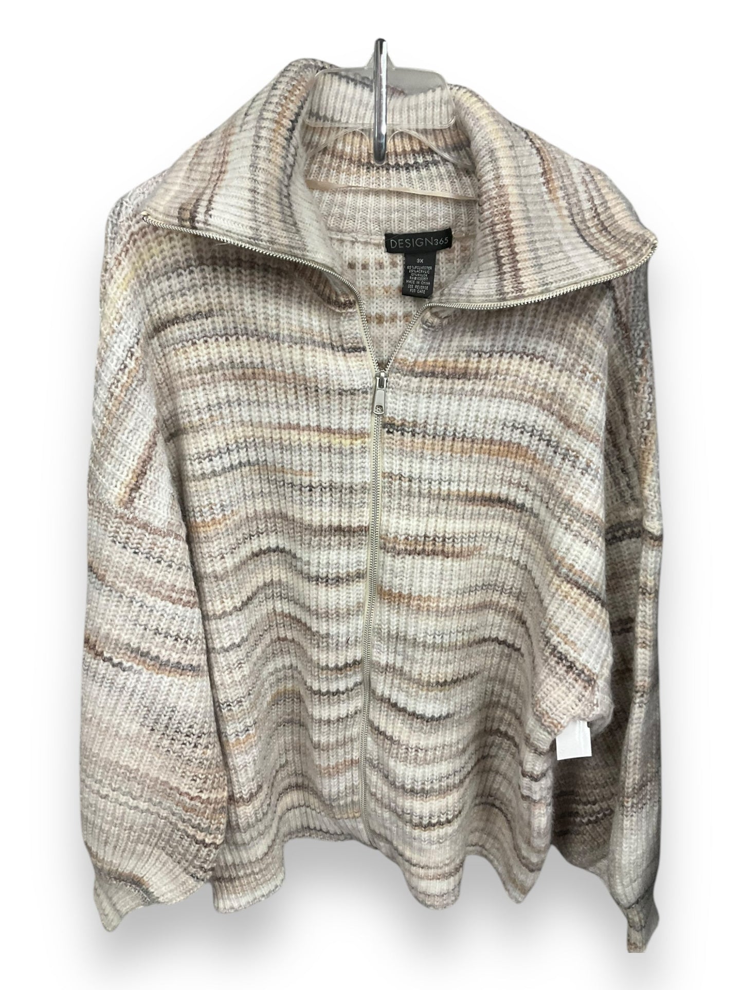 Cardigan By Clothes Mentor In Beige, Size: 3x