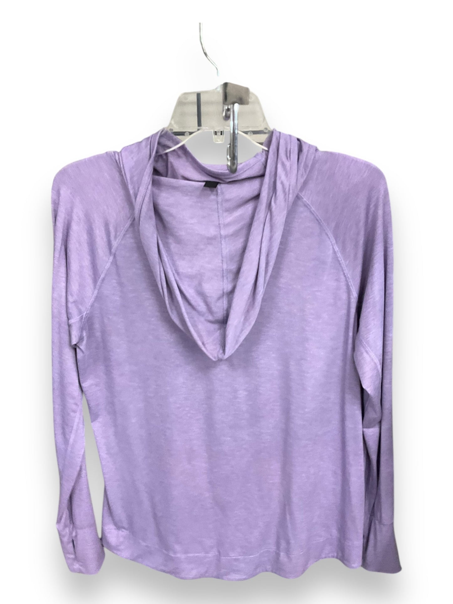 Athletic Top Long Sleeve Hoodie By 90 Degrees By Reflex In Purple, Size: M