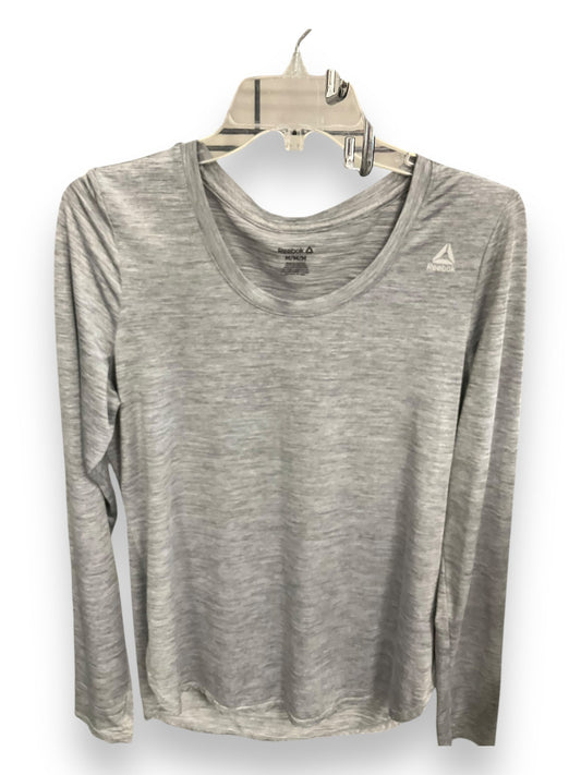 Athletic Top Long Sleeve Crewneck By Reebok In Grey, Size: M