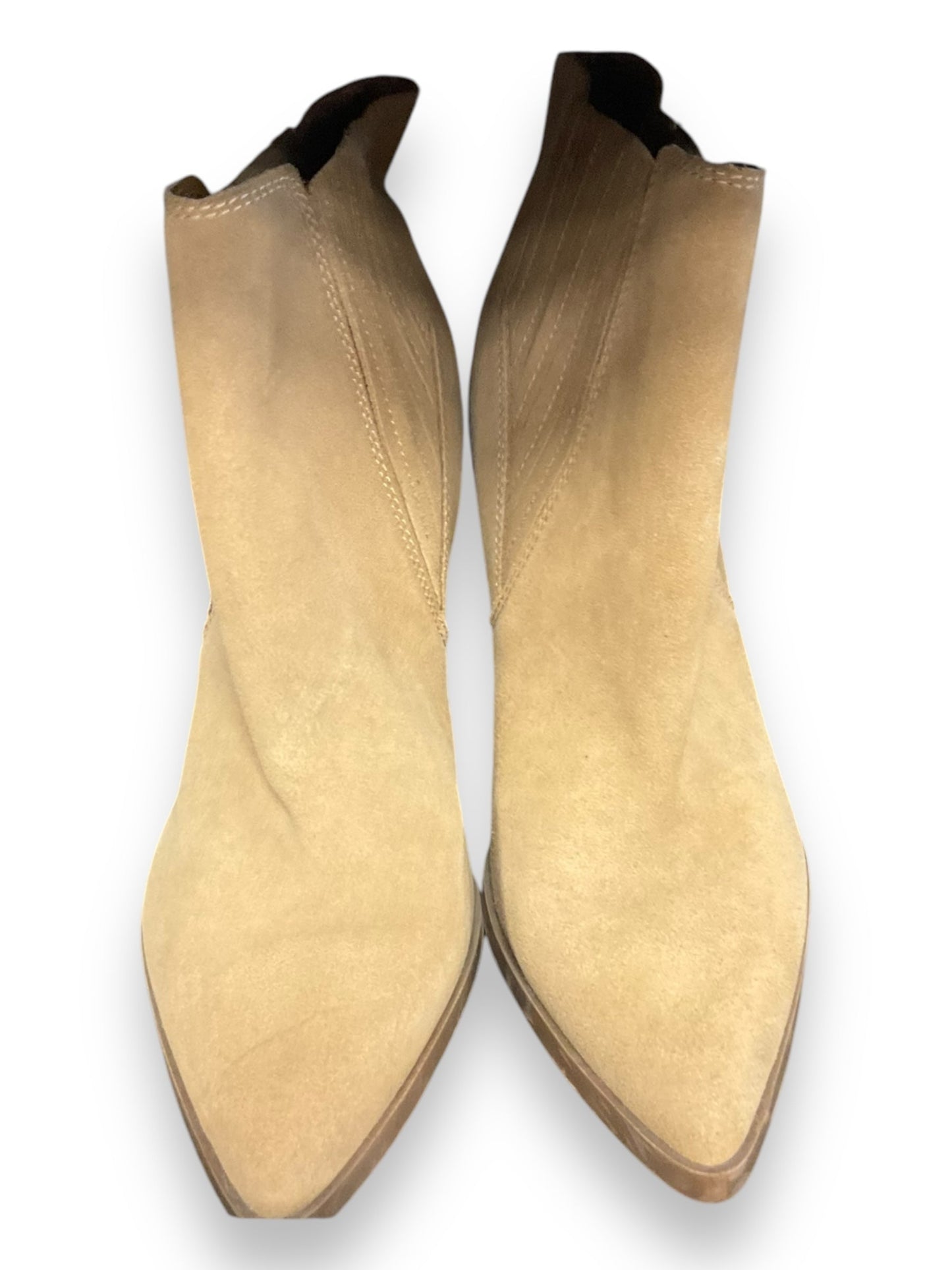 Boots Ankle Heels By Marc Fisher In Beige, Size: 9