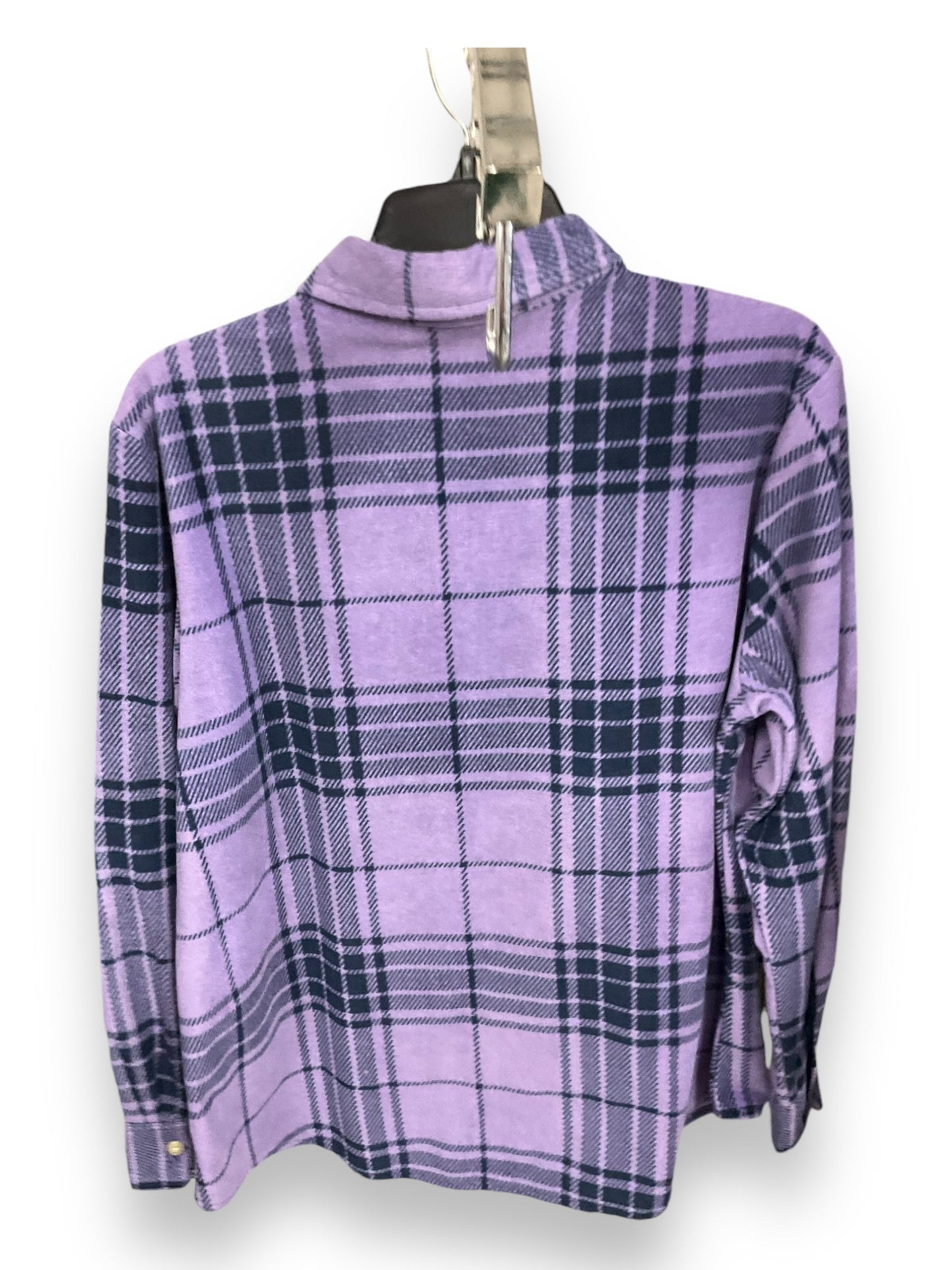 Jacket Shirt By Lee In Purple, Size: L