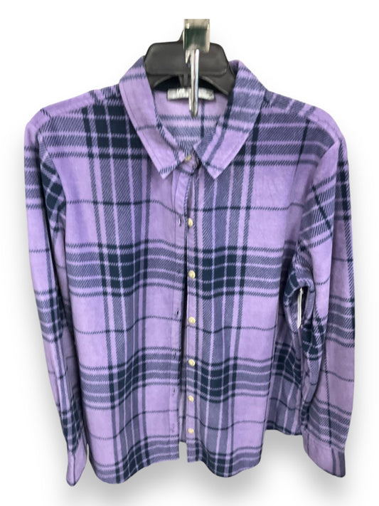 Jacket Shirt By Lee In Purple, Size: L