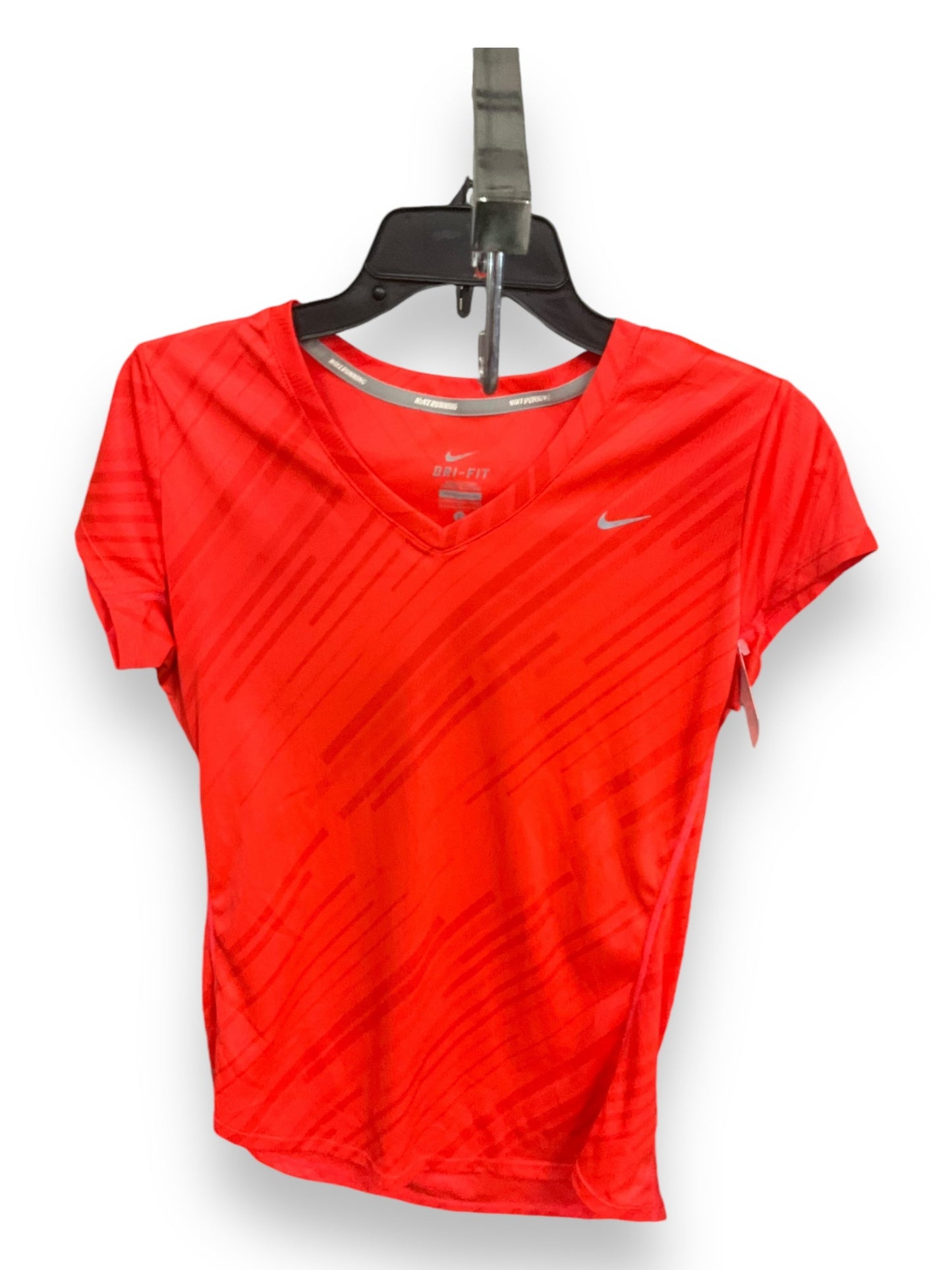 Athletic Top Short Sleeve By Nike Apparel In Orange, Size: L