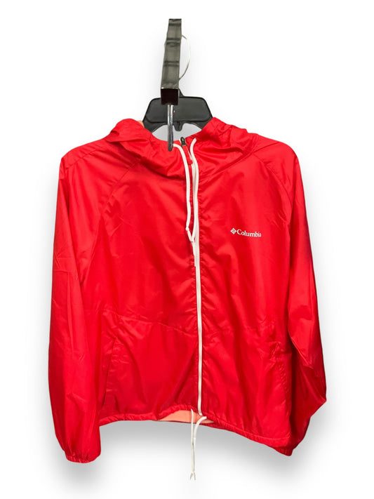 Jacket Windbreaker By Columbia In Red, Size: L