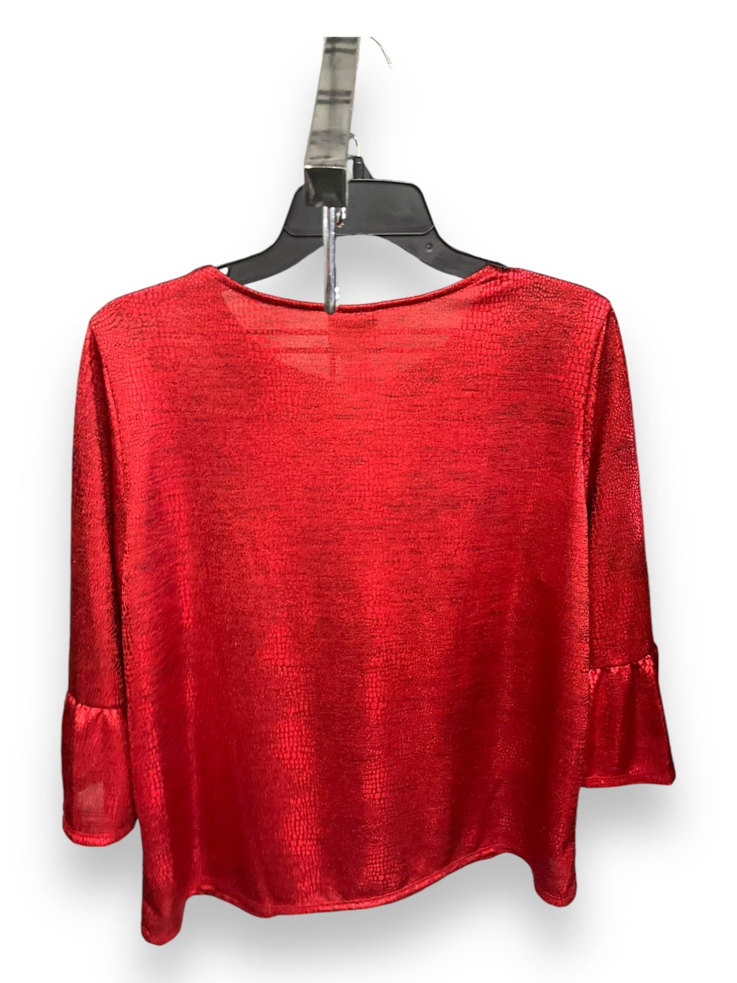 Top 3/4 Sleeve By Ruby Rd In Red, Size: M