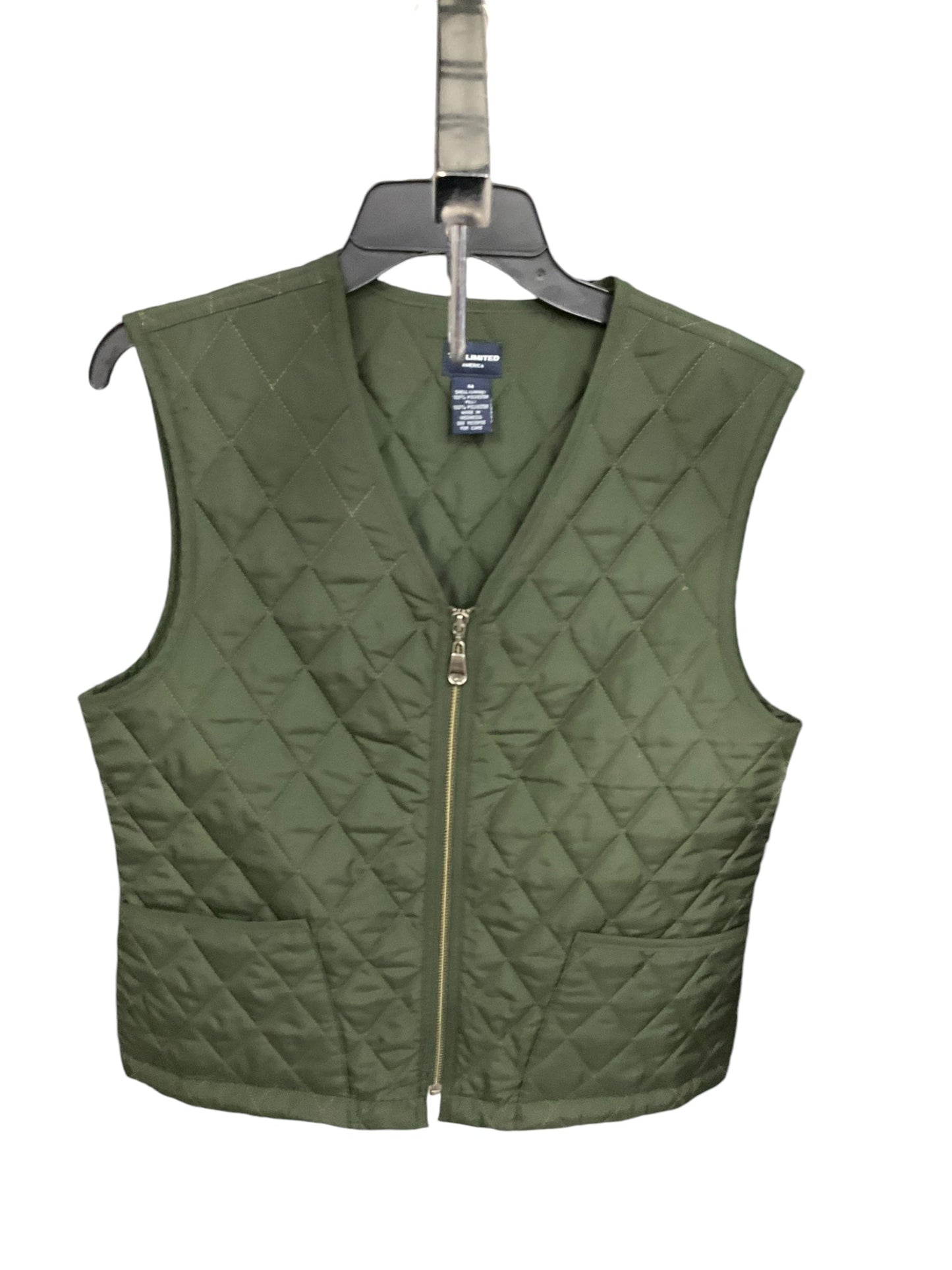 Vest Puffer & Quilted By Limited In Green, Size: M