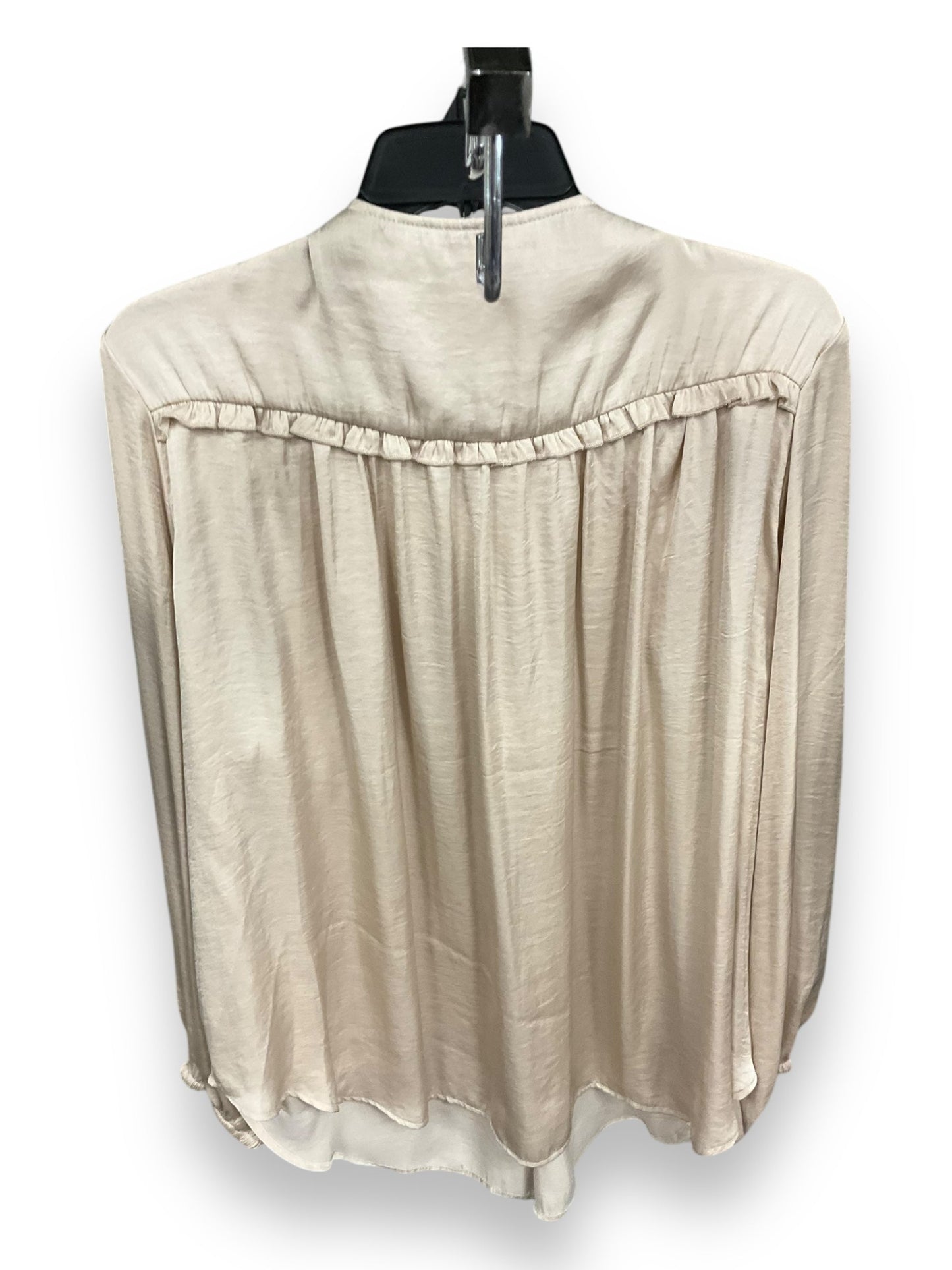 Blouse Long Sleeve By Tahari By Arthur Levine In Beige, Size: 2x