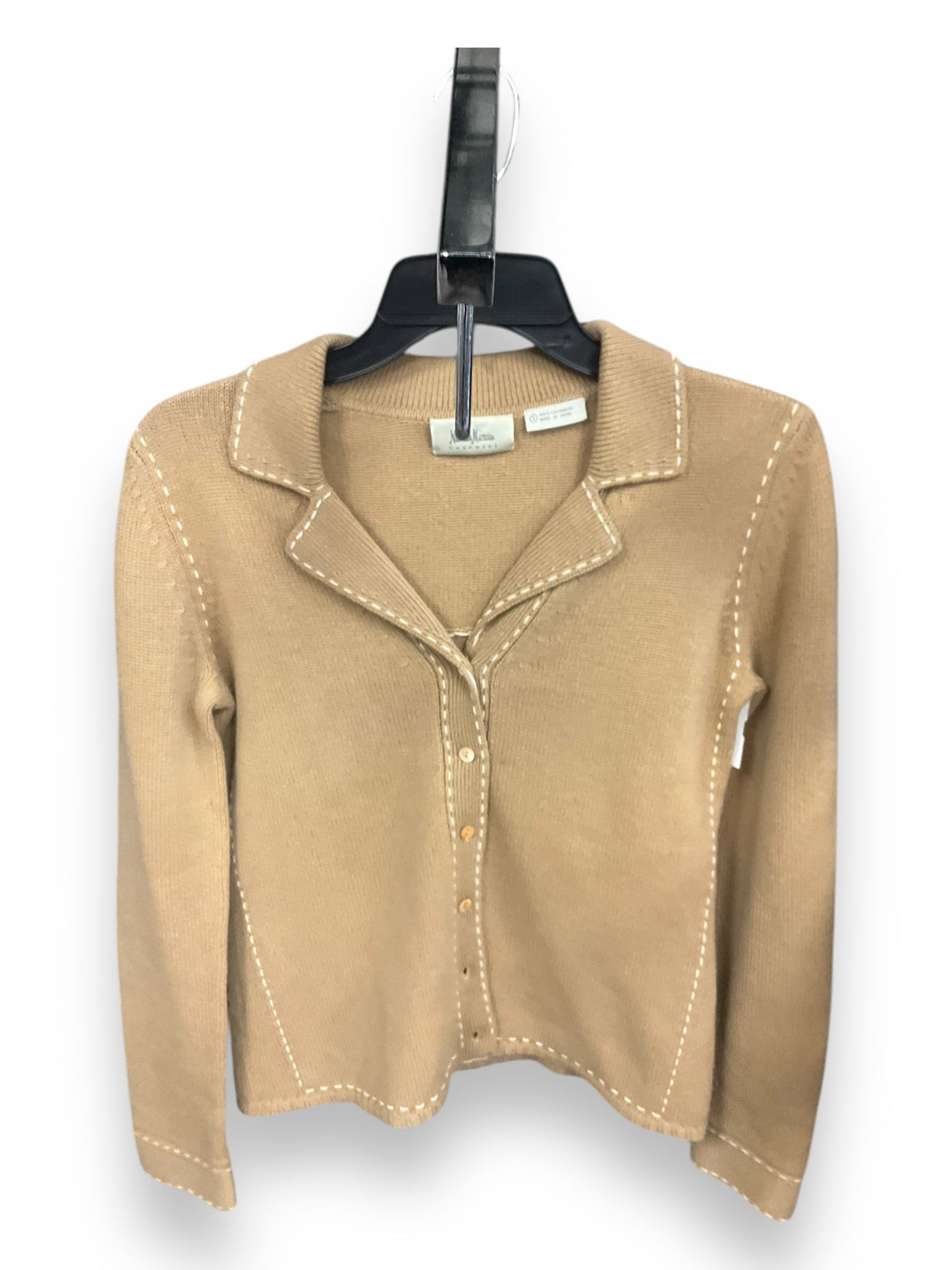 Cardigan By Neiman Marcus In Beige, Size: S