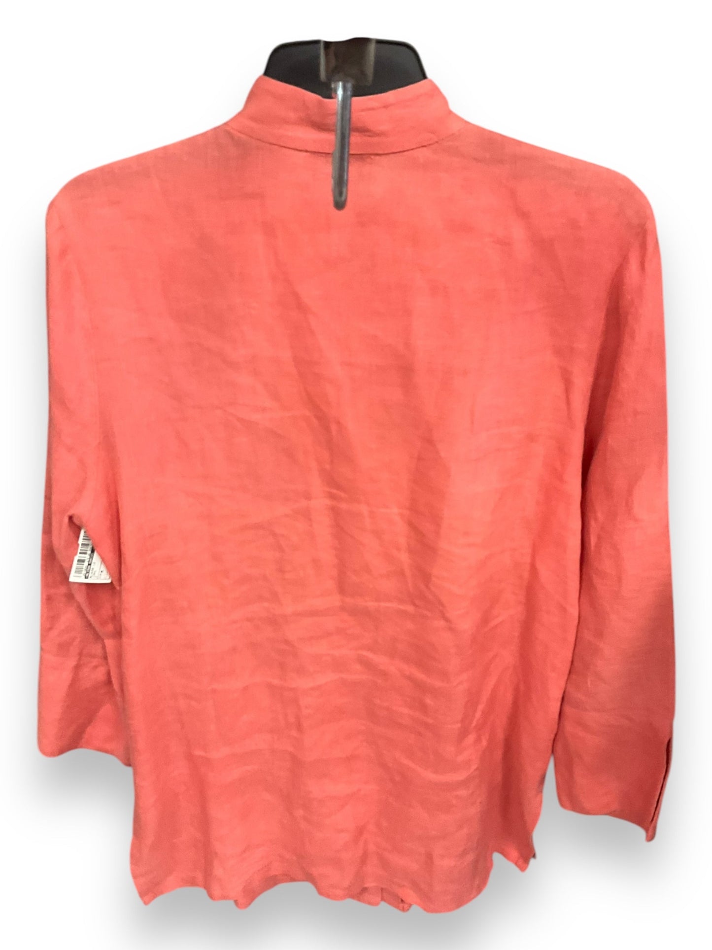 Blouse Long Sleeve By Neiman Marcus In Coral, Size: M