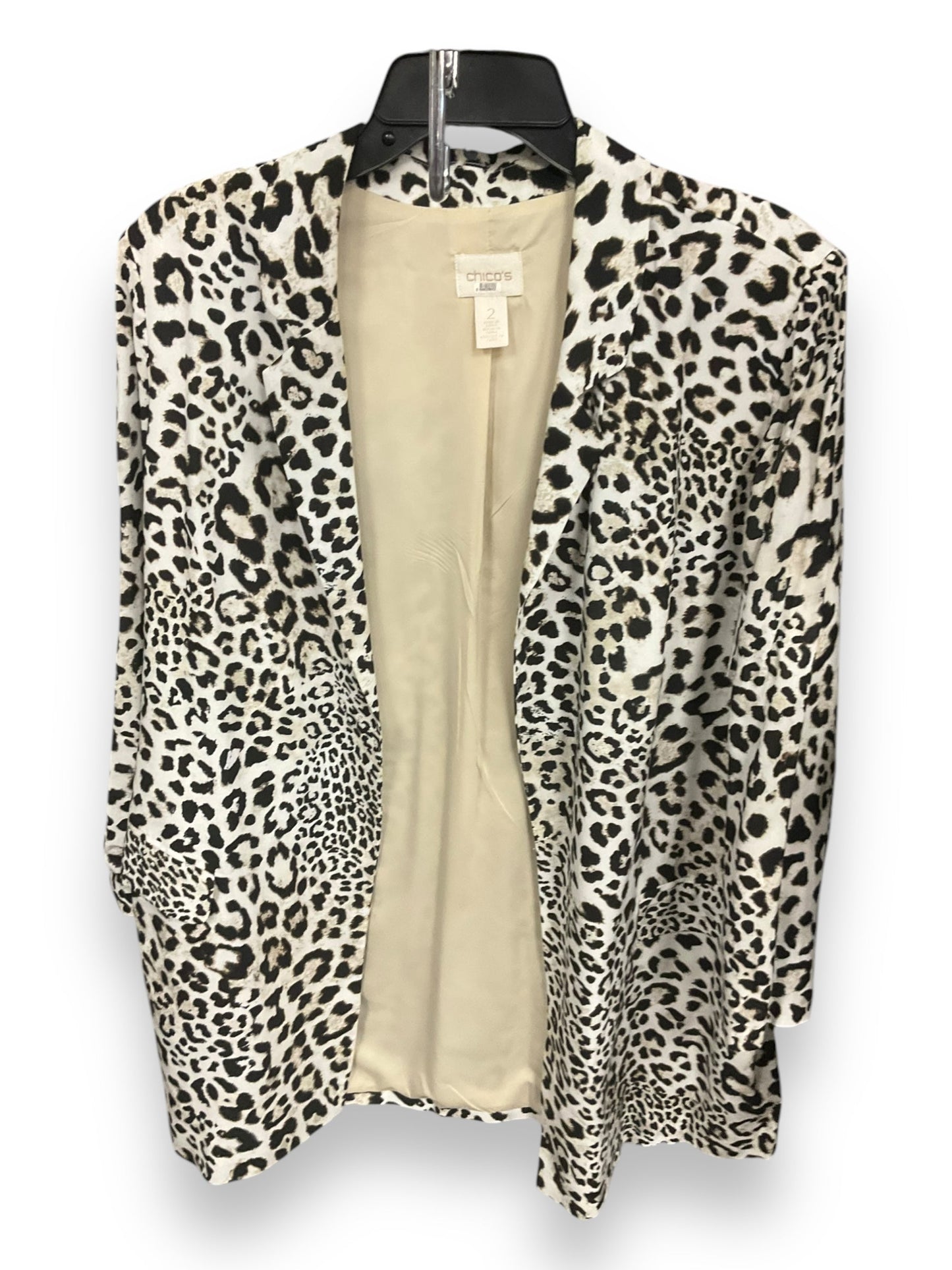 Blazer By Chicos In Animal Print, Size: L