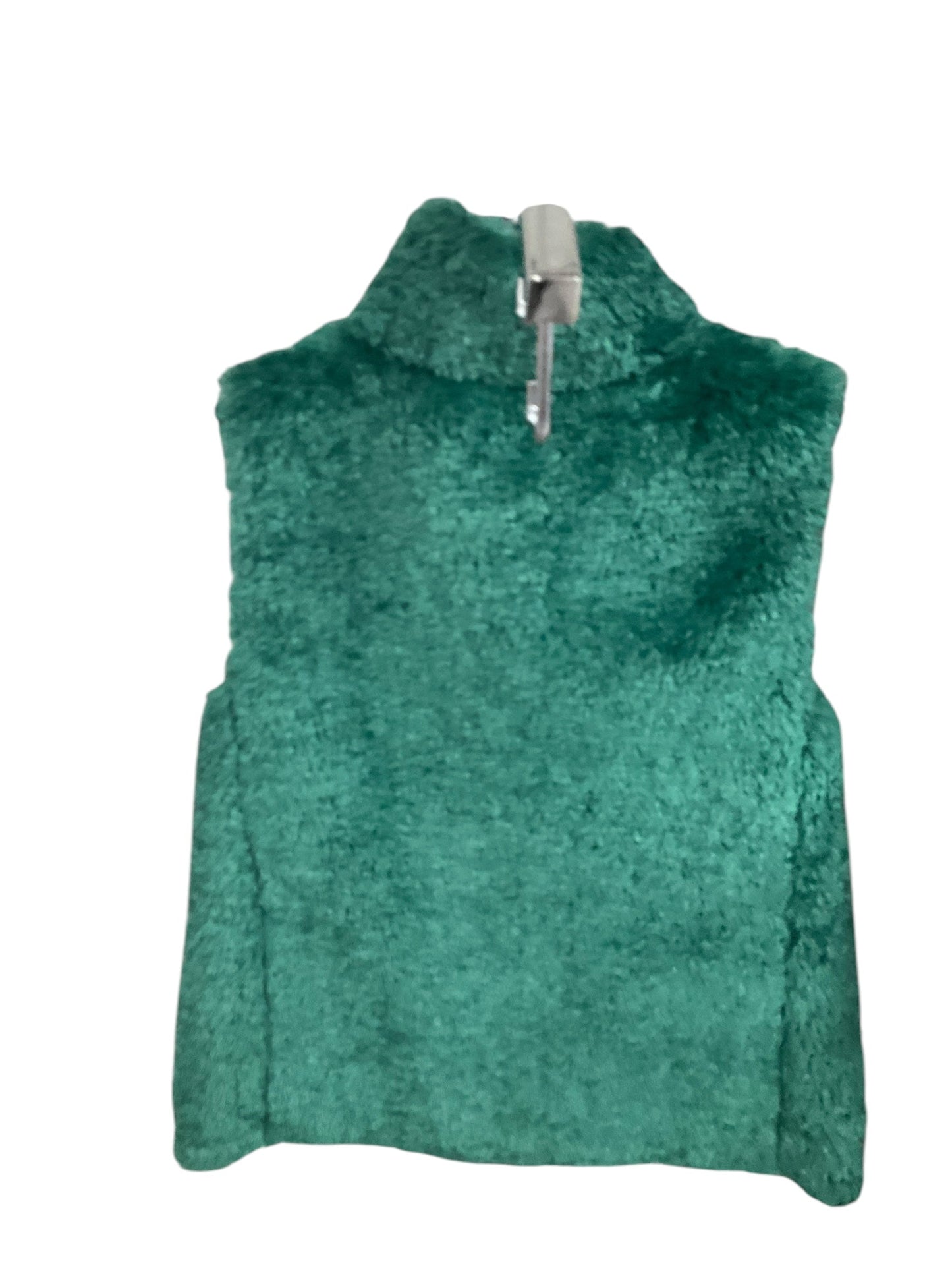 Vest Faux Fur & Sherpa By Talbots In Green, Size: M