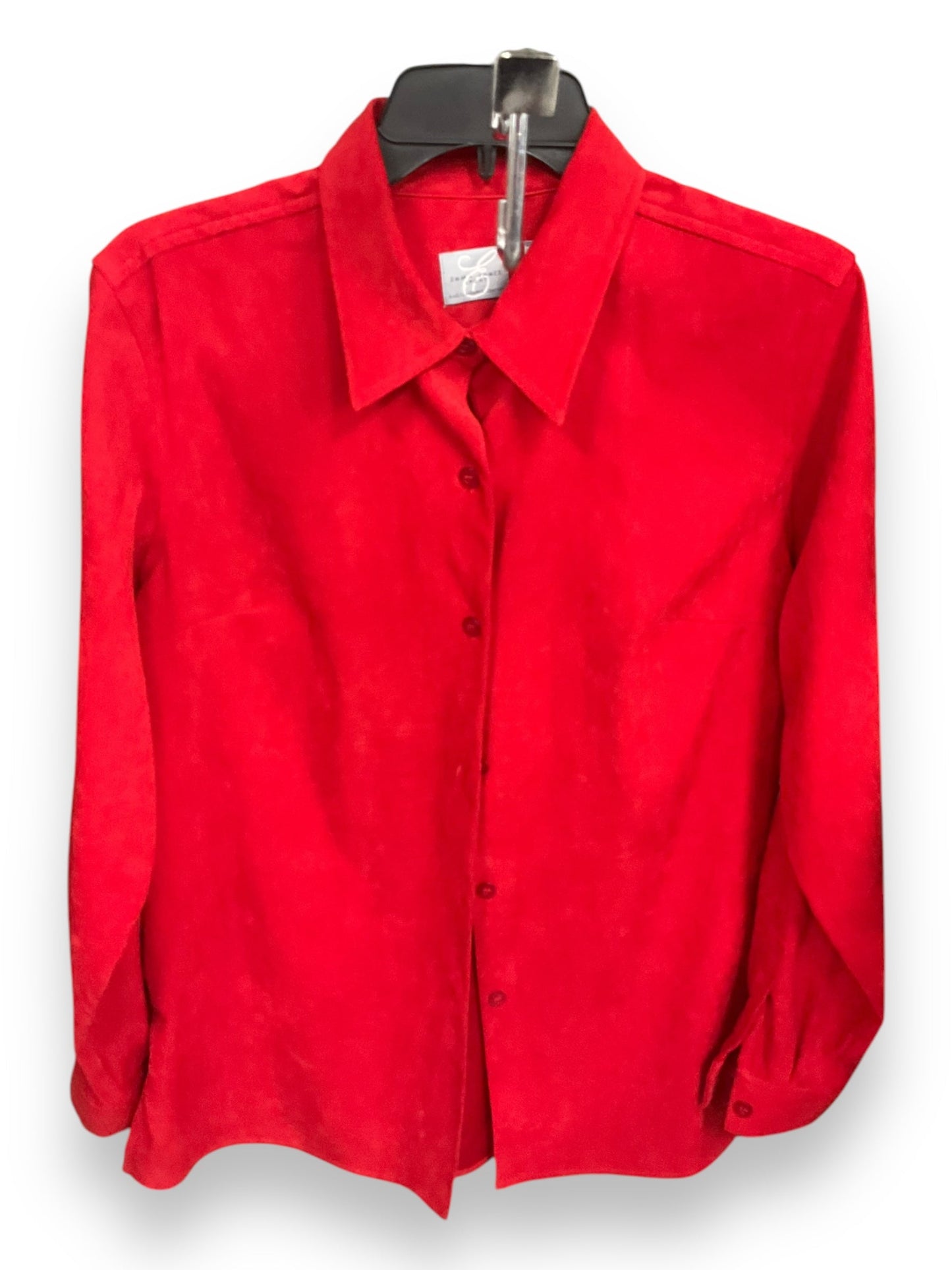 Blouse Long Sleeve By Emma James In Red, Size: M