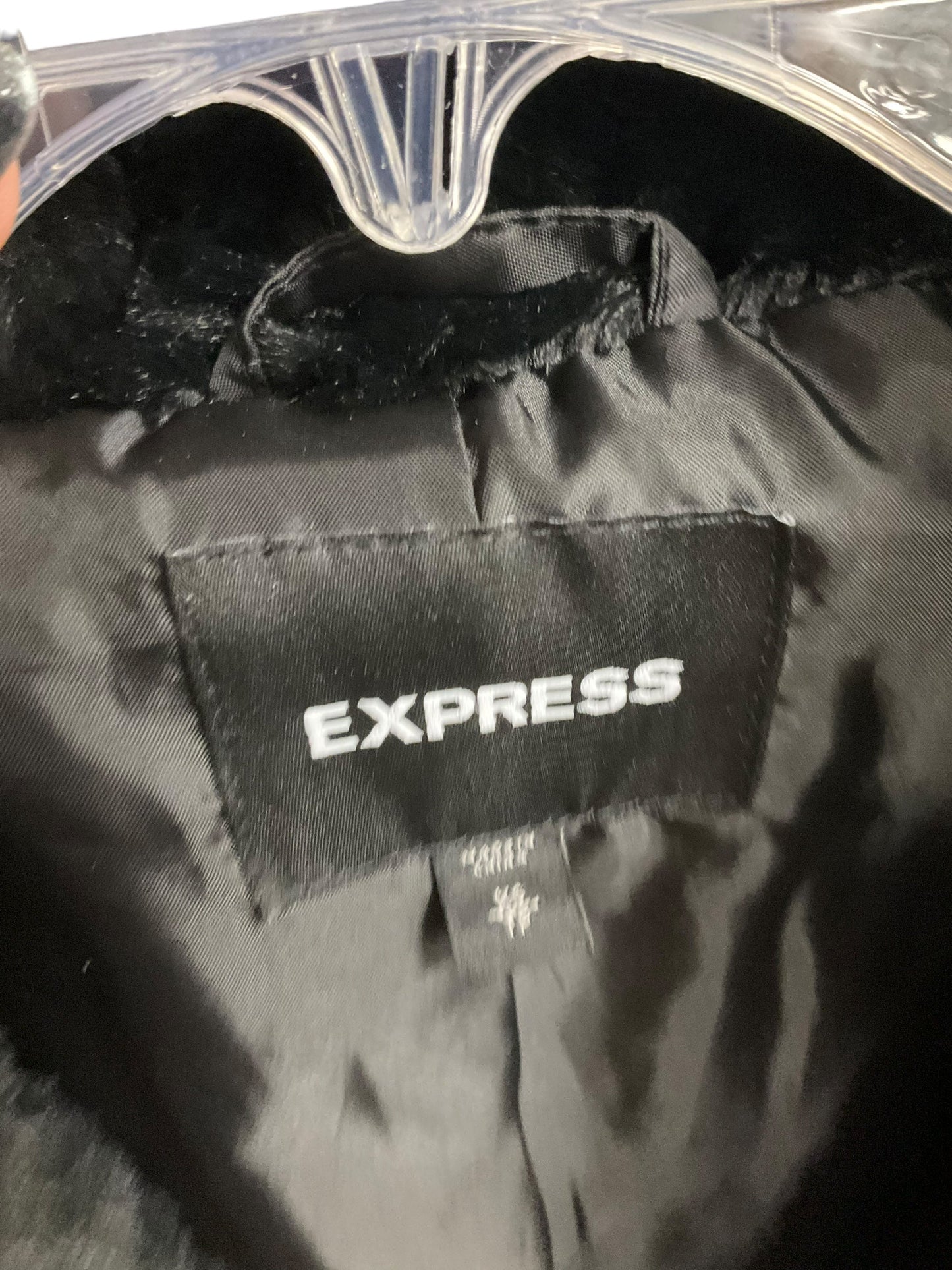 Jacket Faux Fur & Sherpa By Express In Black, Size: Xs