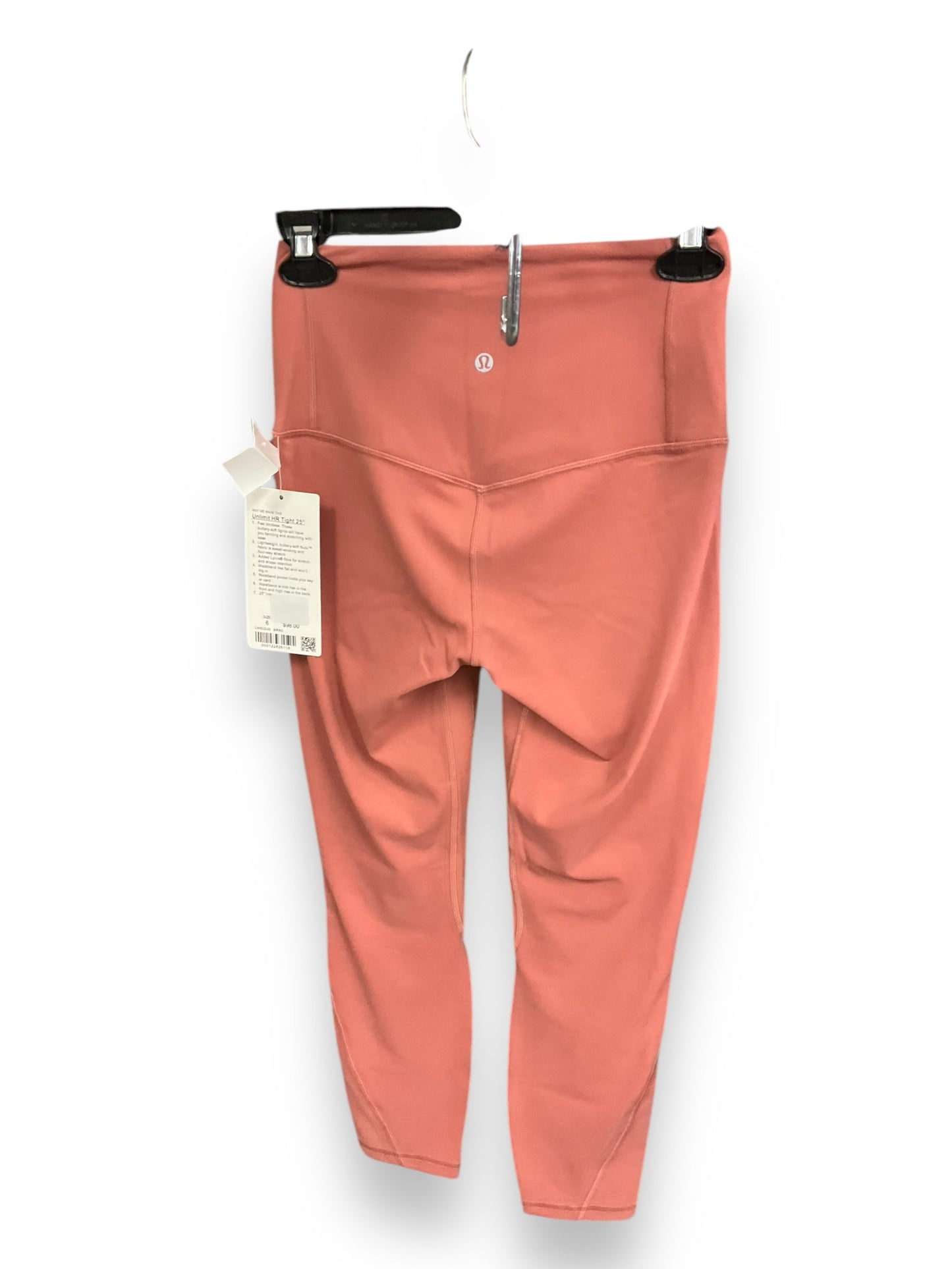 Athletic Leggings By Lululemon In Coral, Size: S