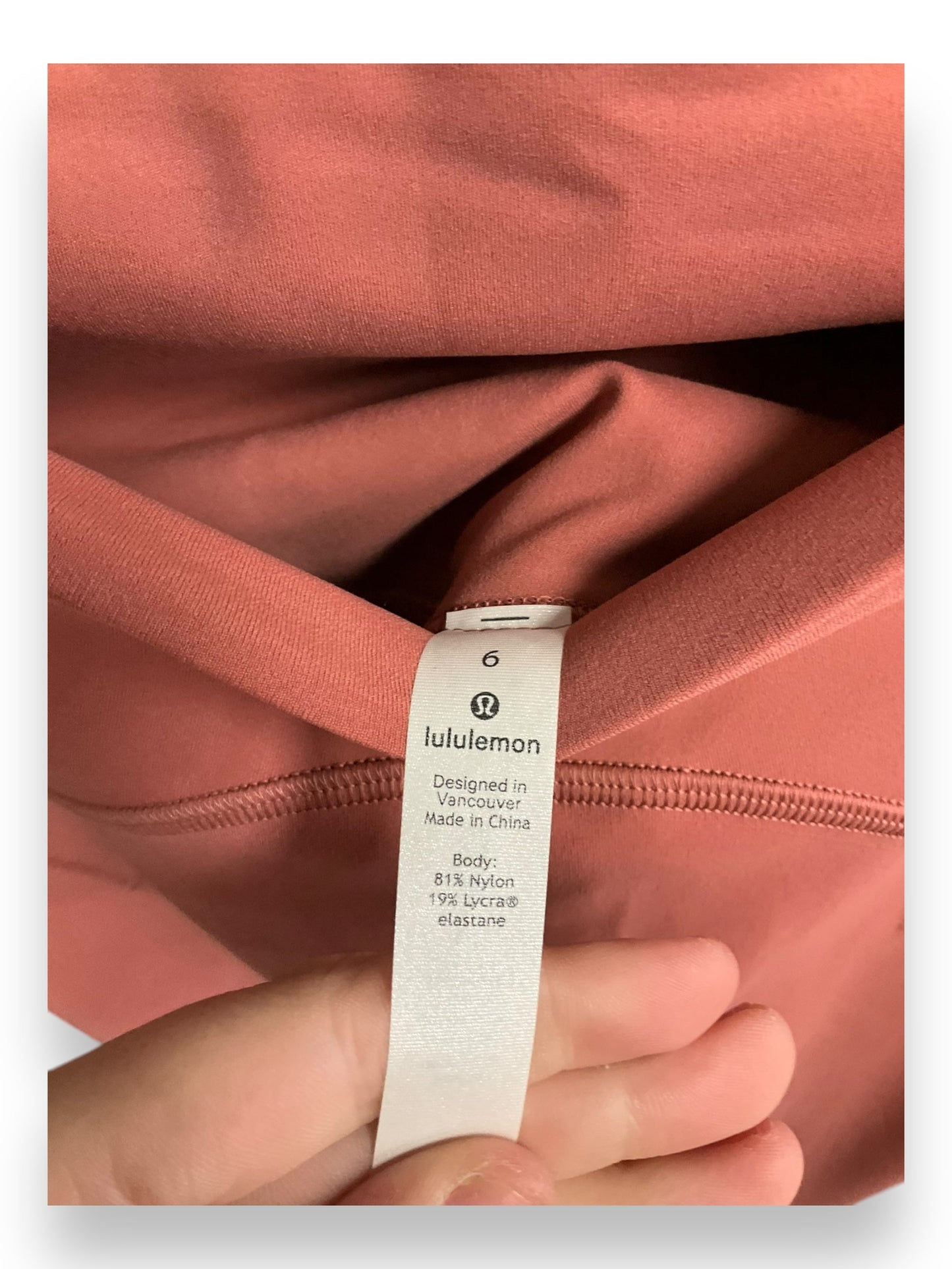 Athletic Leggings By Lululemon In Coral, Size: S