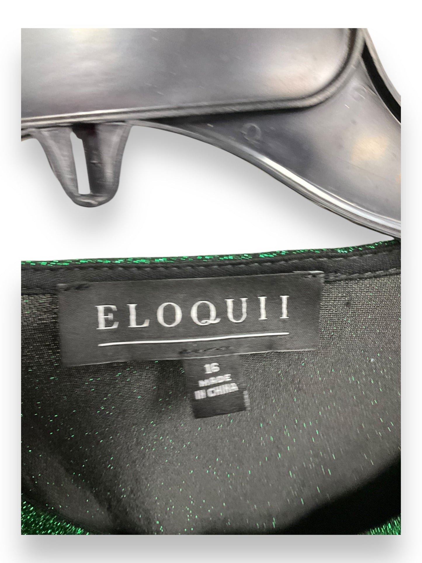 Dress Casual Short By Eloquii In Green, Size: 16