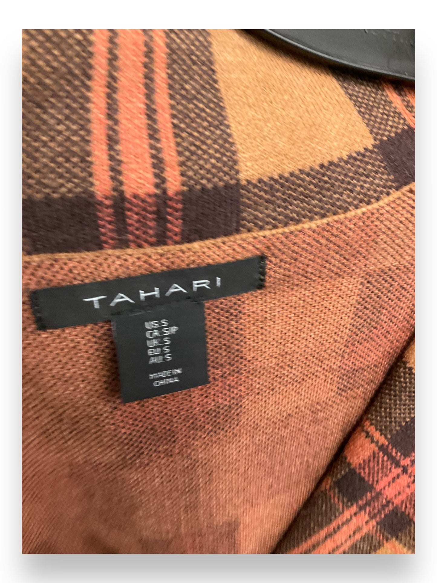 Blazer By Tahari By Arthur Levine In Brown & Orange, Size: S